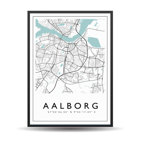 Aalborg - City Map Color