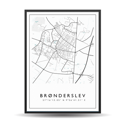 Brønderslev - City Map Color