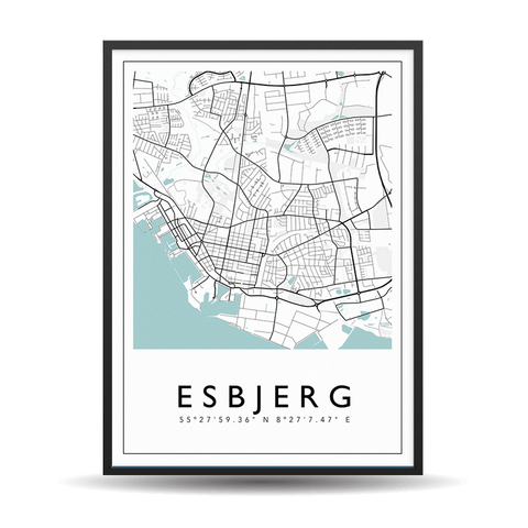 Esbjerg - City Map Color