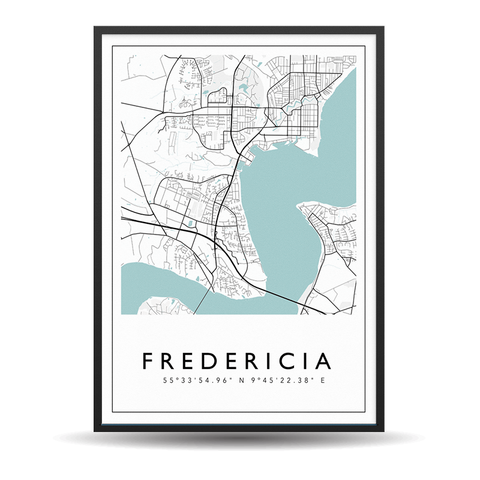 Fredericia - City Map Color