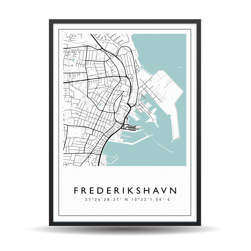 Frederikshavn - City Map Color