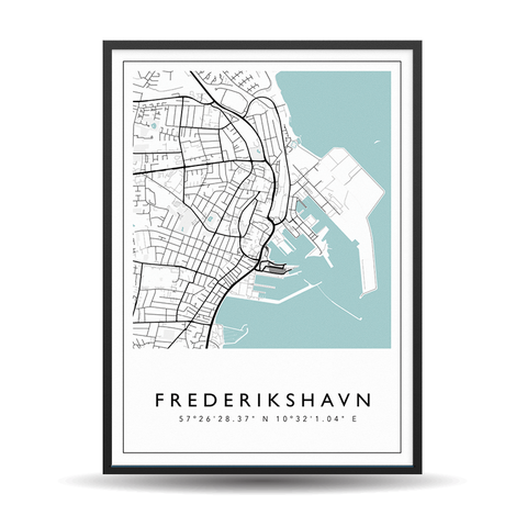 Frederikshavn - City Map Color