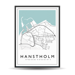 Hanstholm - City Map Color