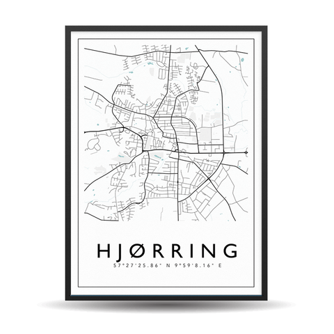 Hjørring - City Map Color