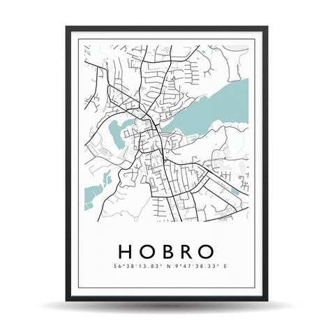 Hobro - City Map Color