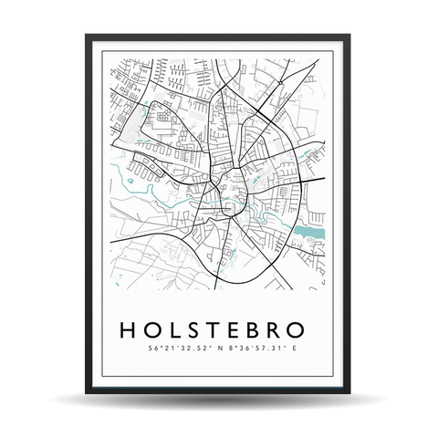 Holstebro - City Map Color