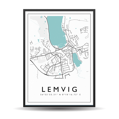 Lemvig - City Map Color