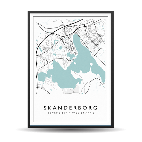 Skanderborg - City Map Color