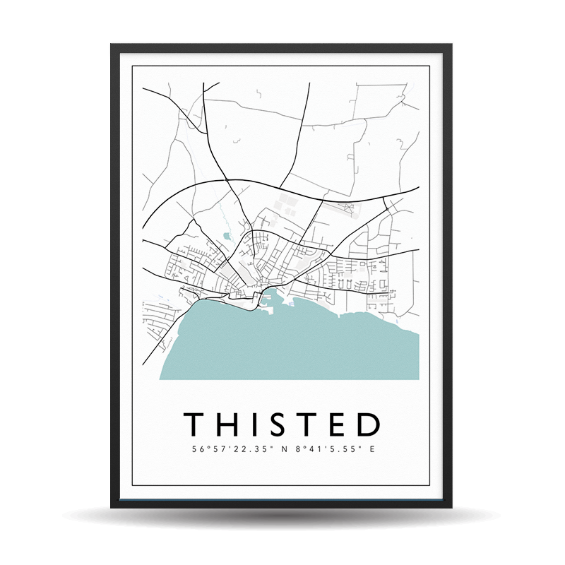 Thisted - City Map Color