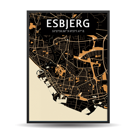 Esbjerg Lighting Map Orange