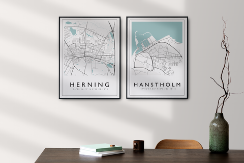 Herning - City Map Color