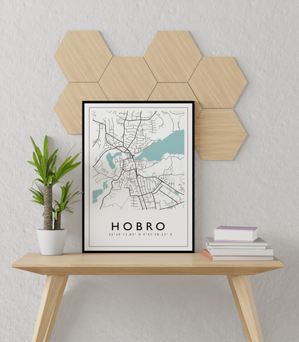 Hobro - City Map Color