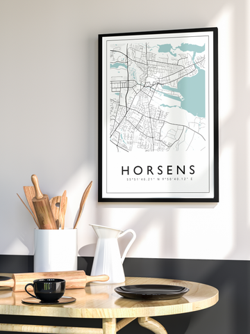 Horsens - City Map Color