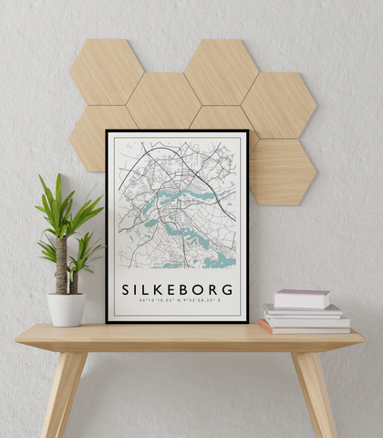 Silkeborg - City Map Color