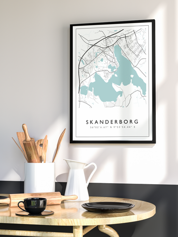 Skanderborg - City Map Color