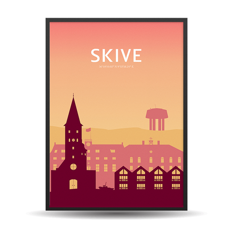 Skive City Shapes Sunset