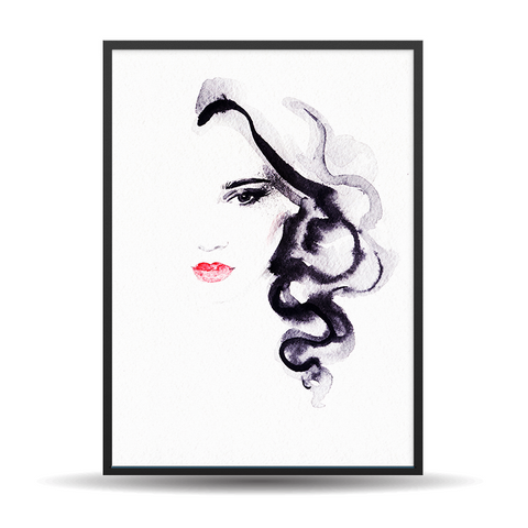 White - Watercolor Female #7