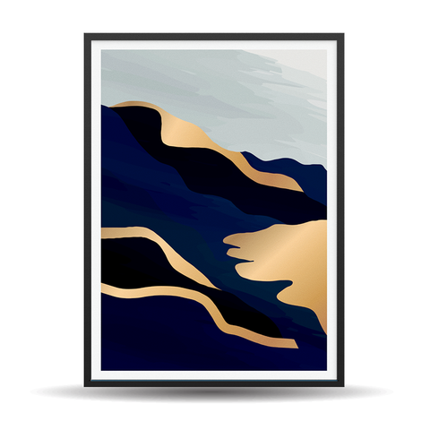 Blue & Gold Landscape #1