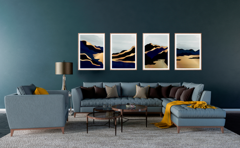 Blue & Gold Landscape #1